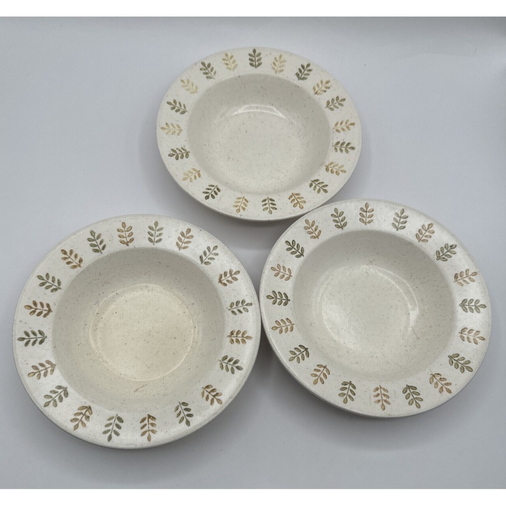Vintage 1950s Metlox POPPYTRAIL Bowls Pepper Tree Pattern GREEN Lot of 3